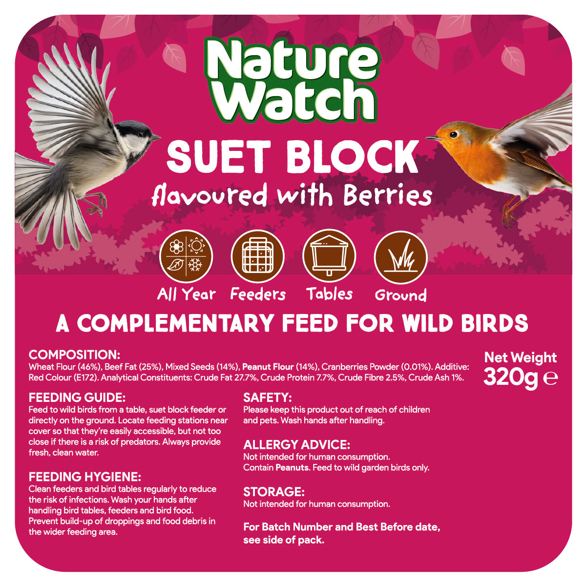 Extra Select Suet Block - Berry – Lathams of Potter Heigham