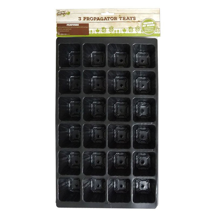 Growing Patch 3 Pack Seed Tray Inserts With 24 Cells – Lathams of ...