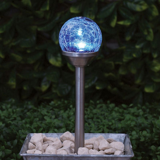 6 Pack Crackle Solar Garden Stake Light Multicolour LED - 34.5cm by Bright Garden