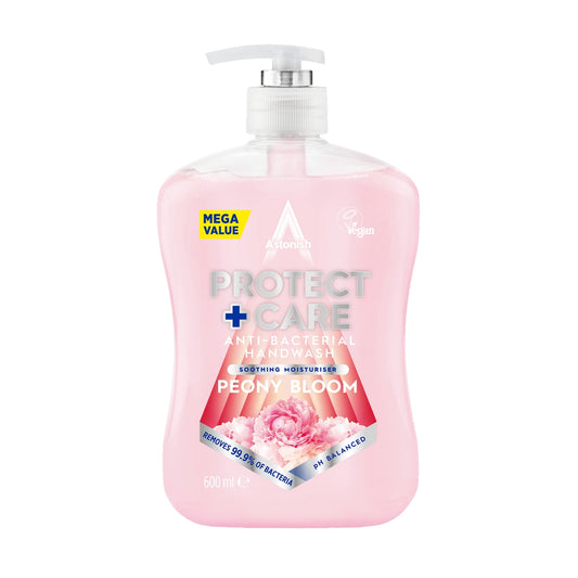 Astonish Protect Care Anti-Bacterial Handwash Peony Bloom - 600ml