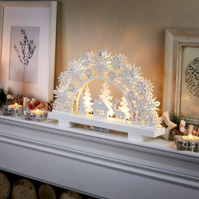 Ornament Miniature Christmas Scene Warm White Indoor - 32cm by Astralis