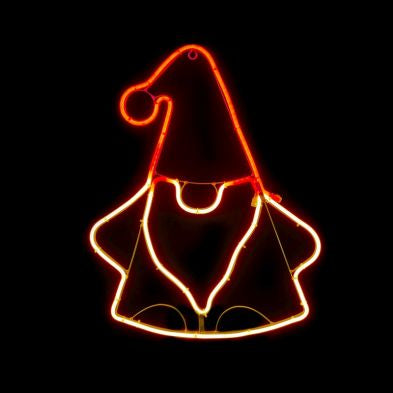 Gonk Neon Christmas Light Feature Red & Warm White - 50cm