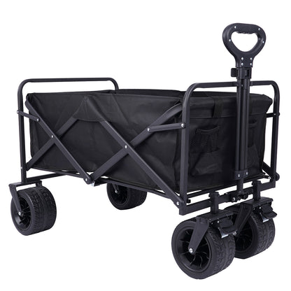 Essentials Folding Camping Festival Trolley Black - 150L by Go Beyond