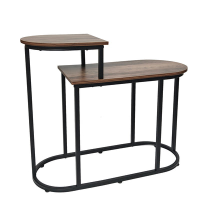 Brooklyn Side Table Dark Brown 1 Shelf