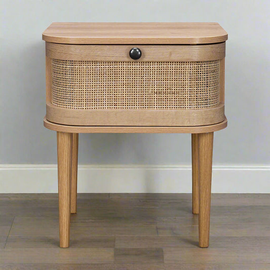 Stockholm Side Table Beige 1 Drawer