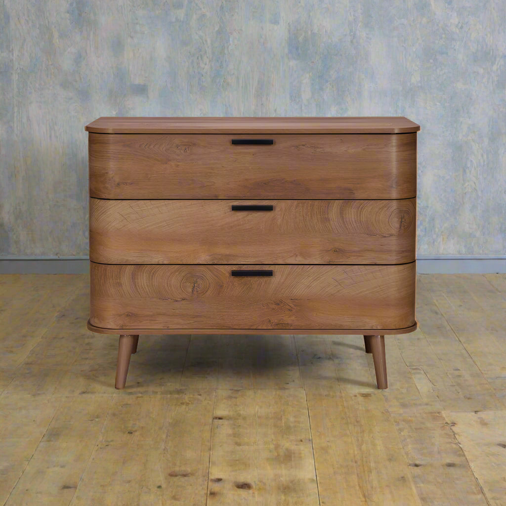 Copenhagen Chest of Drawers Dark Brown 3 Drawers