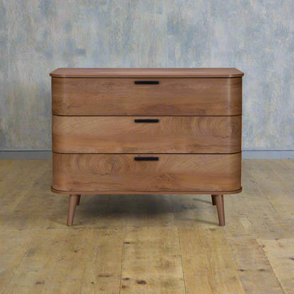Copenhagen Chest of Drawers Dark Brown 3 Drawers