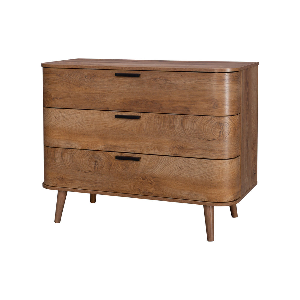 Copenhagen Chest of Drawers Dark Brown 3 Drawers