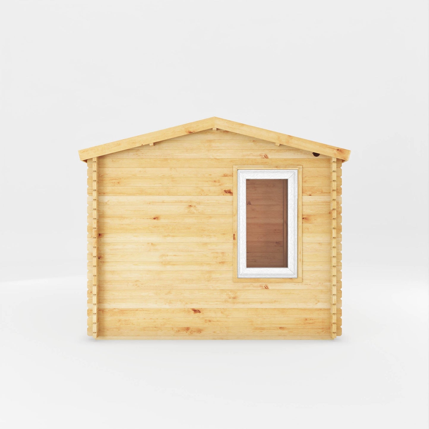 Mercia Elite 10' 3" x 13' 7" Apex Log Cabin - Premium 44mm Cladding Loglap - White UPVC