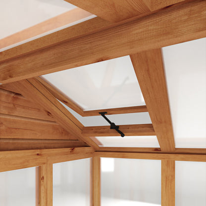 Mercia Woodsman 4' 3" x 6' 1" Apex Greenhouse - Premium Dip Treated Shiplap- Polycarbonate Windows