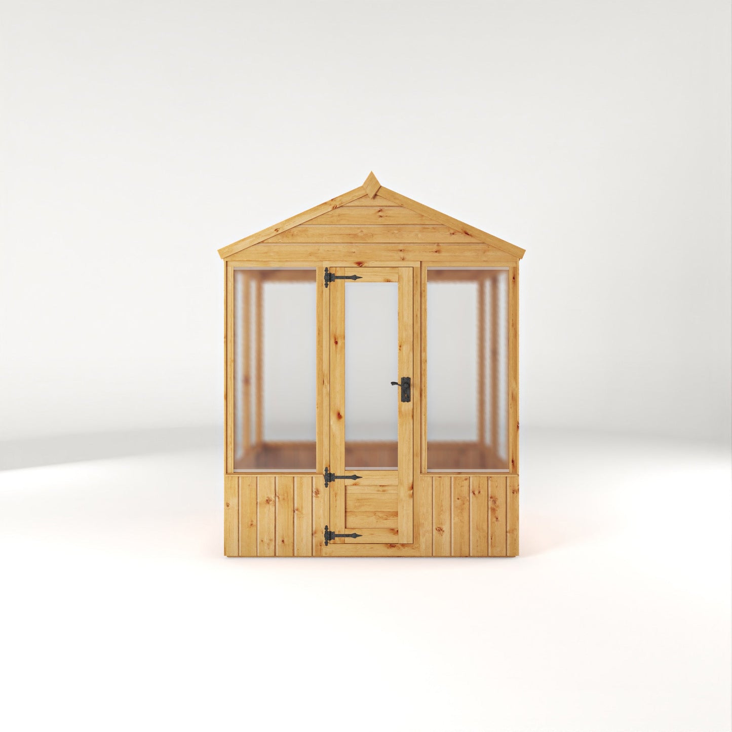 Mercia Woodsman 4' 3" x 6' 1" Apex Greenhouse - Premium Dip Treated Shiplap- Polycarbonate Windows