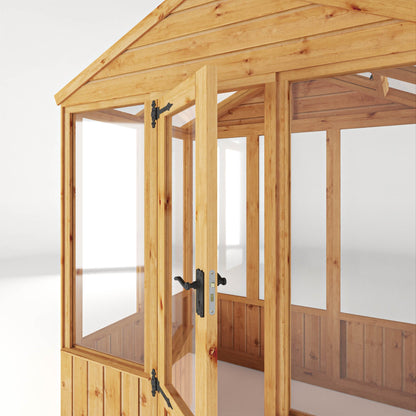 Mercia Woodsman 4' 3" x 6' 1" Apex Greenhouse - Premium Dip Treated Shiplap- Glass Windows