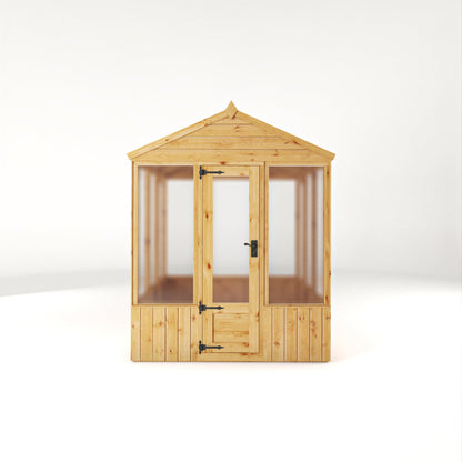 Mercia Woodsman 6' 3" x 6' 1" Apex Greenhouse - Premium Dip Treated Shiplap- Polycarbonate Windows