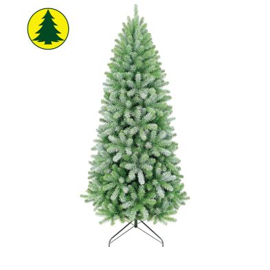 7ft Norway Spruce Christmas Tree Artificial - White Frosted Green 1142 Tips