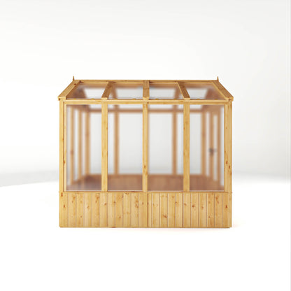 Mercia Woodsman 8' 2" x 6' 1" Apex Greenhouse - Premium Dip Treated Shiplap- Polycarbonate Windows