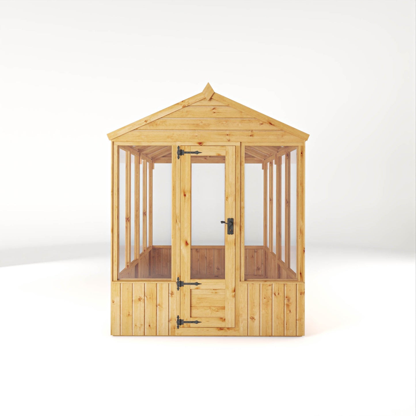 Mercia Woodsman 8' 2" x 6' 1" Apex Greenhouse - Premium Dip Treated Shiplap- Glass Windows
