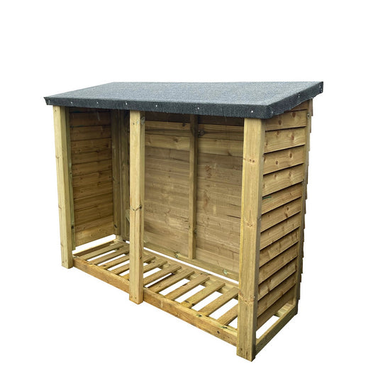 Heavy Duty Garden Log Store 120cm wide x 67cm deep by Churnet Valley - FLS54