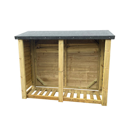 Heavy Duty Garden Log Store 190cm wide x 67cm deep by Churnet Valley - FLS56