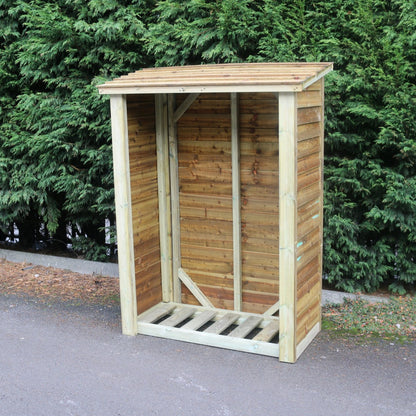Heavy Duty Garden Log 120cm wide 60cm deep Store by Churnet Valley - LSOP6X4