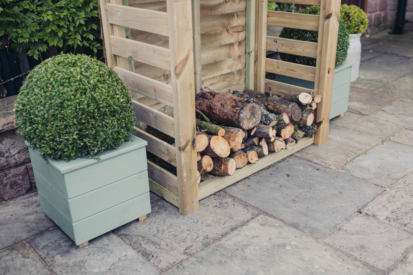 Heavy Duty Garden Log 150cm wide x 60cm deep Store by Churnet Valley - LSOP4X5