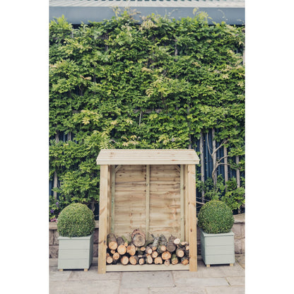 Heavy Duty Garden Log Store 120cm wide x 60cm deep by Churnet Valley - LSOP5X4