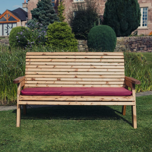 Amesbury Burgundy Waterproof Seat 3 Seat Cushion by Churnet Valley - R3C