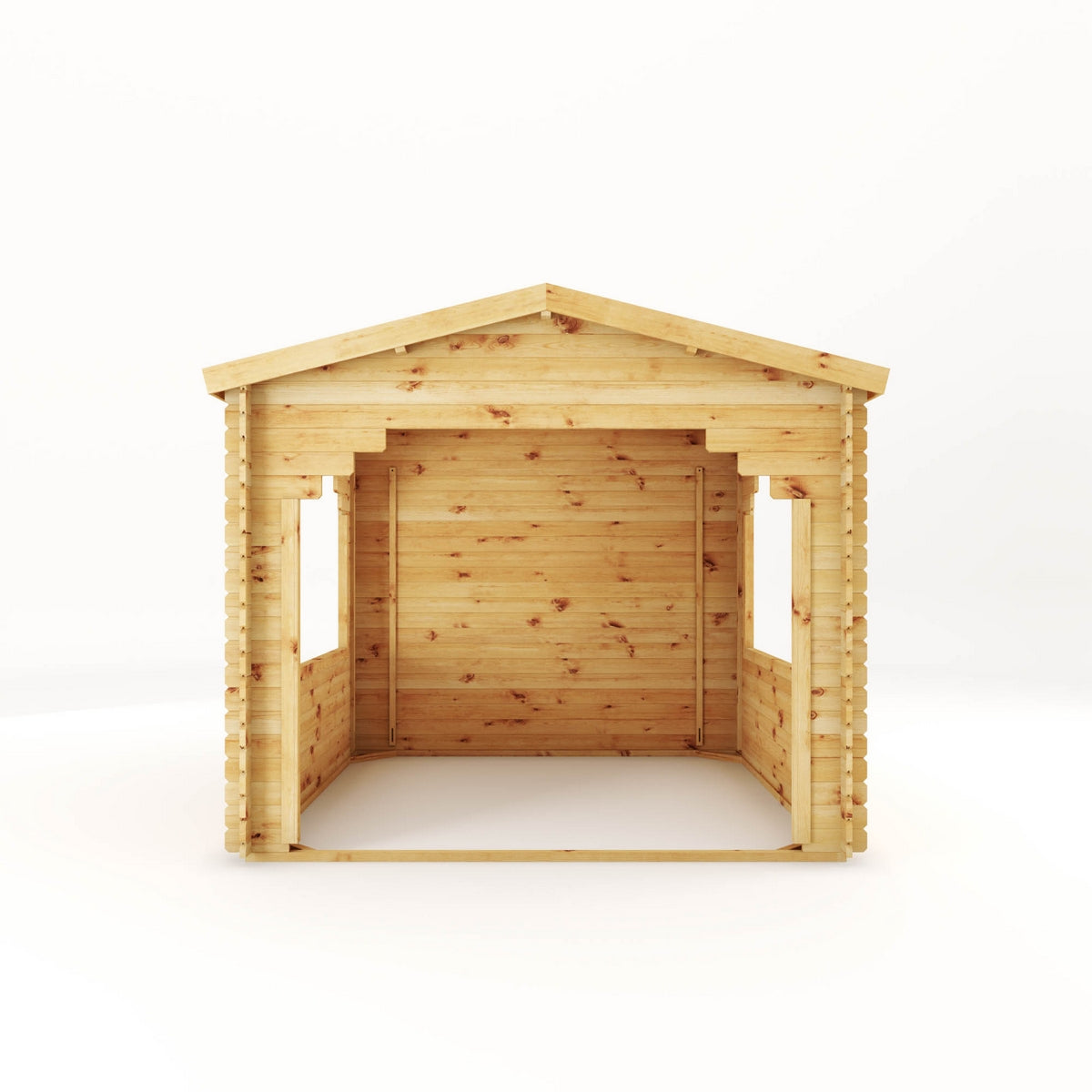 Mercia Contemporary 9' 11" x 10' 3" Apex Log Cabin Gazebo - Premium 28mm Cladding Loglap