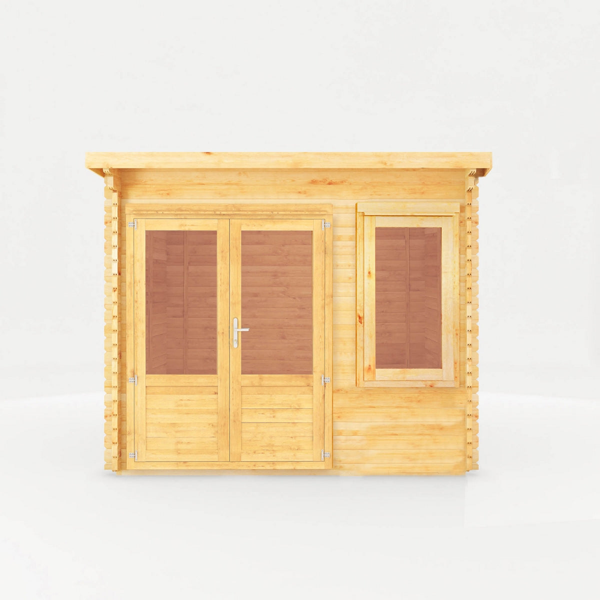 Mercia Elite 10' 11" x 9' 11" Pent Log Cabin - Premium 28mm Cladding Loglap