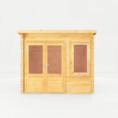 Mercia Elite 10' 11" x 9' 11" Pent Log Cabin - Premium 28mm Cladding Loglap