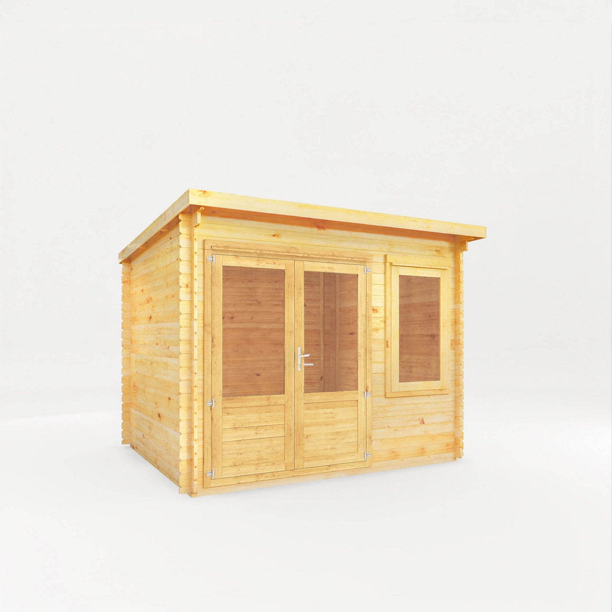 Mercia Elite 10' 11" x 9' 11" Pent Log Cabin - Premium 28mm Cladding Loglap