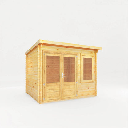 Mercia Elite 10' 11" x 9' 11" Pent Log Cabin - Premium 28mm Cladding Loglap