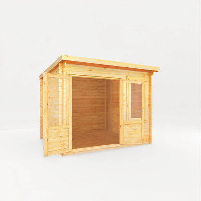 Mercia Elite 10' 11" x 9' 11" Pent Log Cabin - Premium 28mm Cladding Loglap