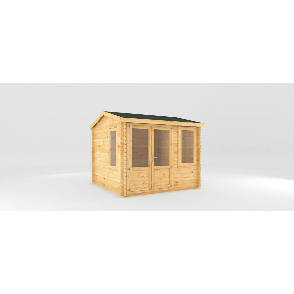 Mercia Elite 10' 3" x 9' 11" Reverse Apex Log Cabin - Premium 28mm Cladding Loglap