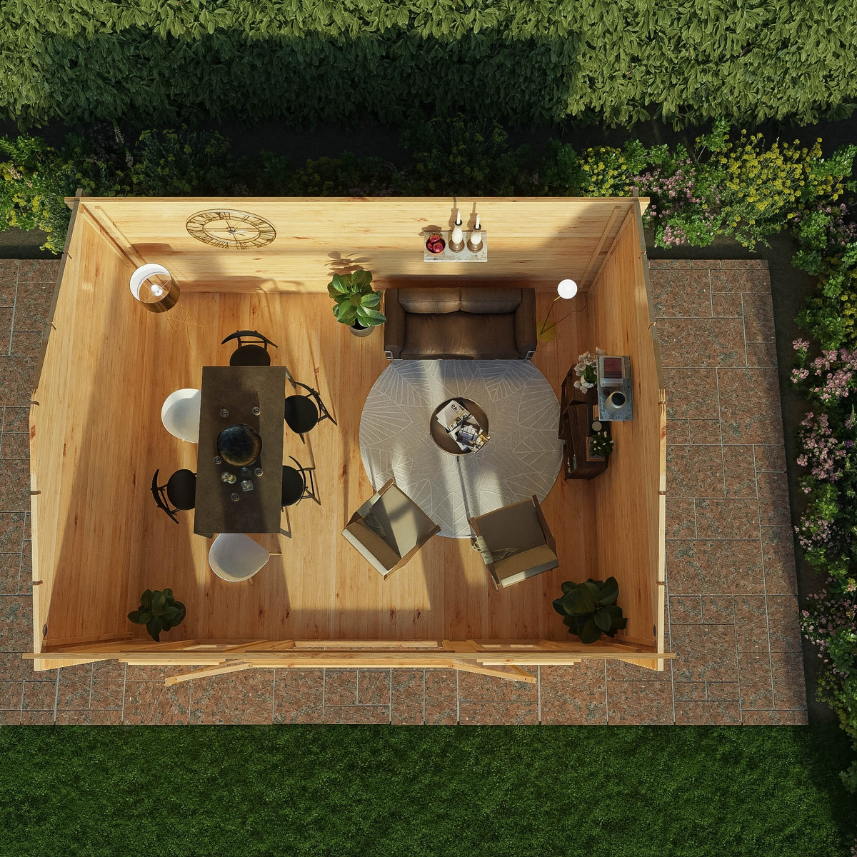 Mercia Studio 13' 7" x 16' 6" Apex Log Cabin - Premium 28mm Cladding Loglap