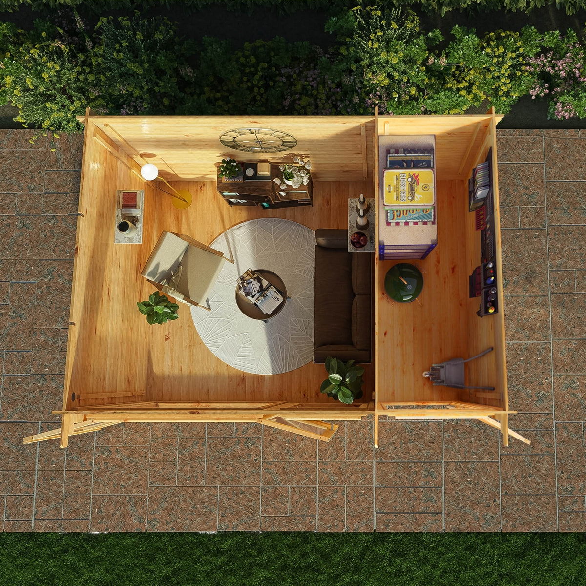 Mercia Elite 10' 11" x 13' 6" Pent Log Cabin - Premium 28mm Cladding Loglap