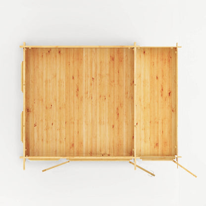 Mercia Studio 10' 11" x 13' 6" Pent Cabin with Shed - Premium 28mm Cladding Loglap