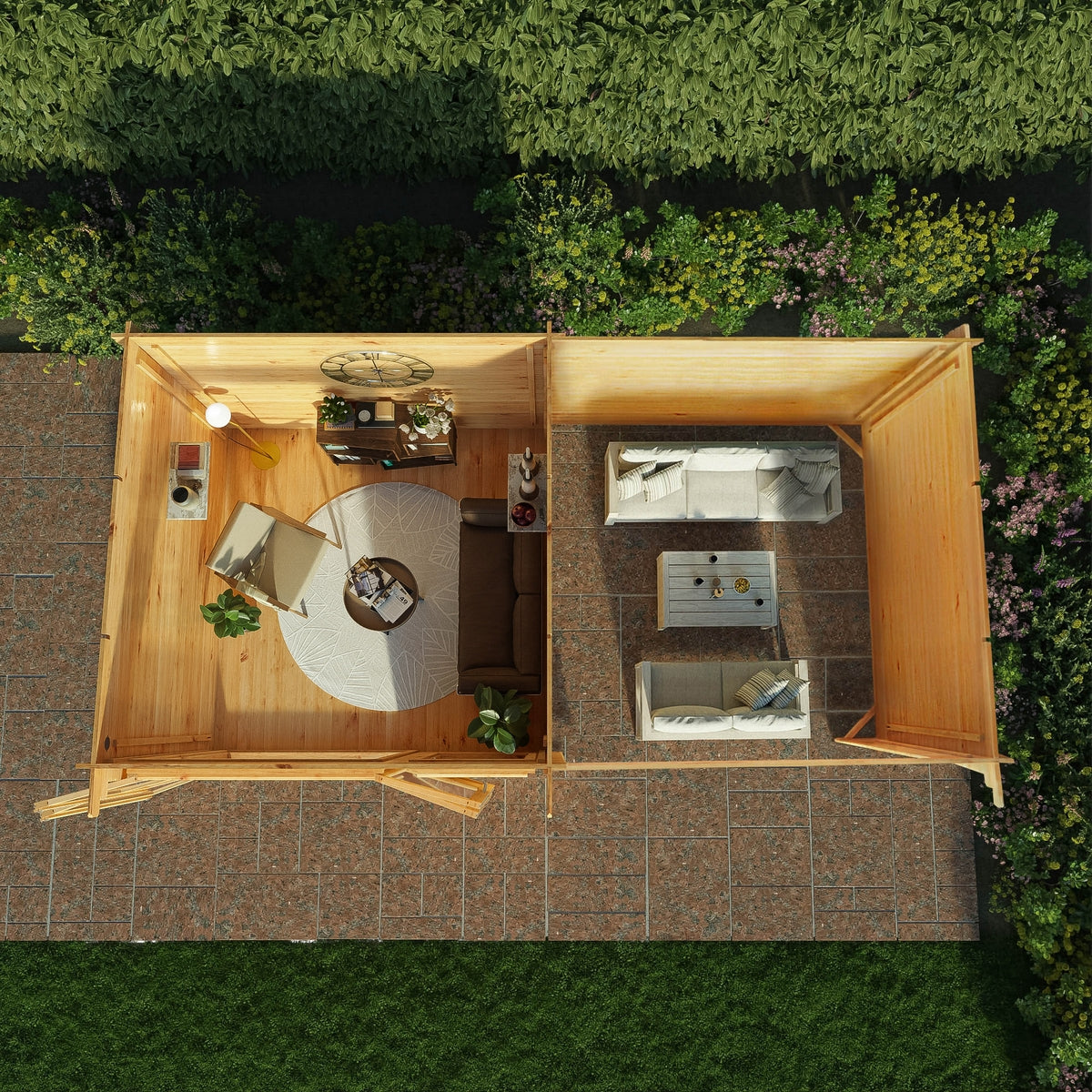 Mercia Elite 10' 11" x 19' 4" Pent Log Cabin - Premium 28mm Cladding Loglap