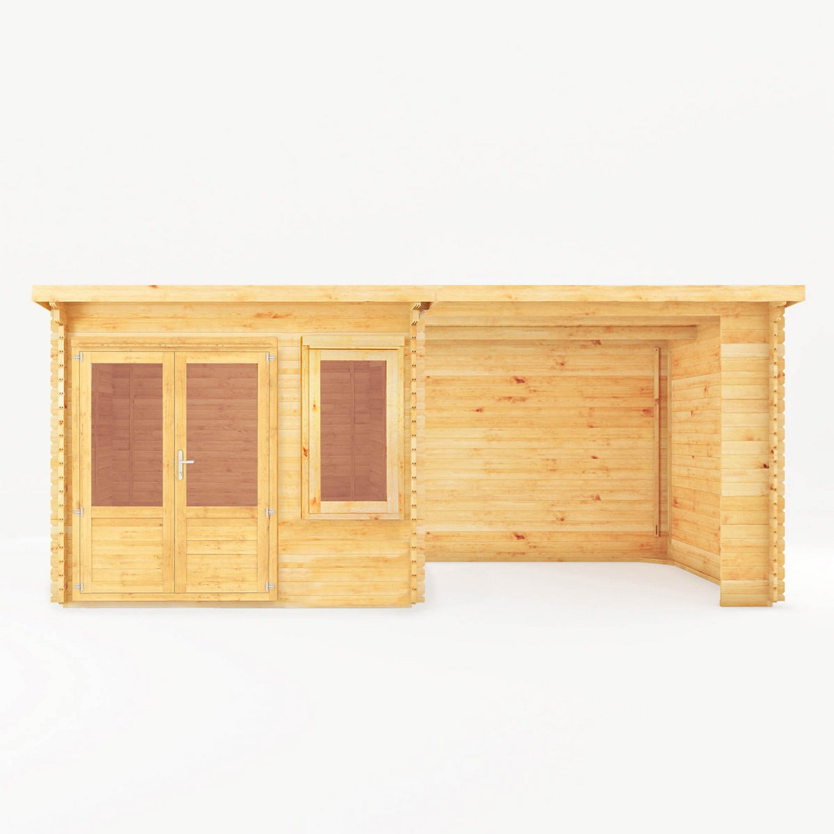 Mercia Elite 10' 11" x 19' 4" Pent Log Cabin - Premium 28mm Cladding Loglap