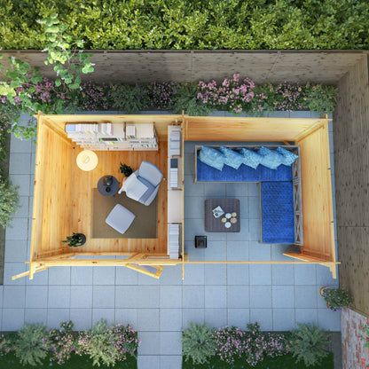 Mercia Elite 10' 11" x 19' 4" Pent Log Cabin - Premium 28mm Cladding Loglap