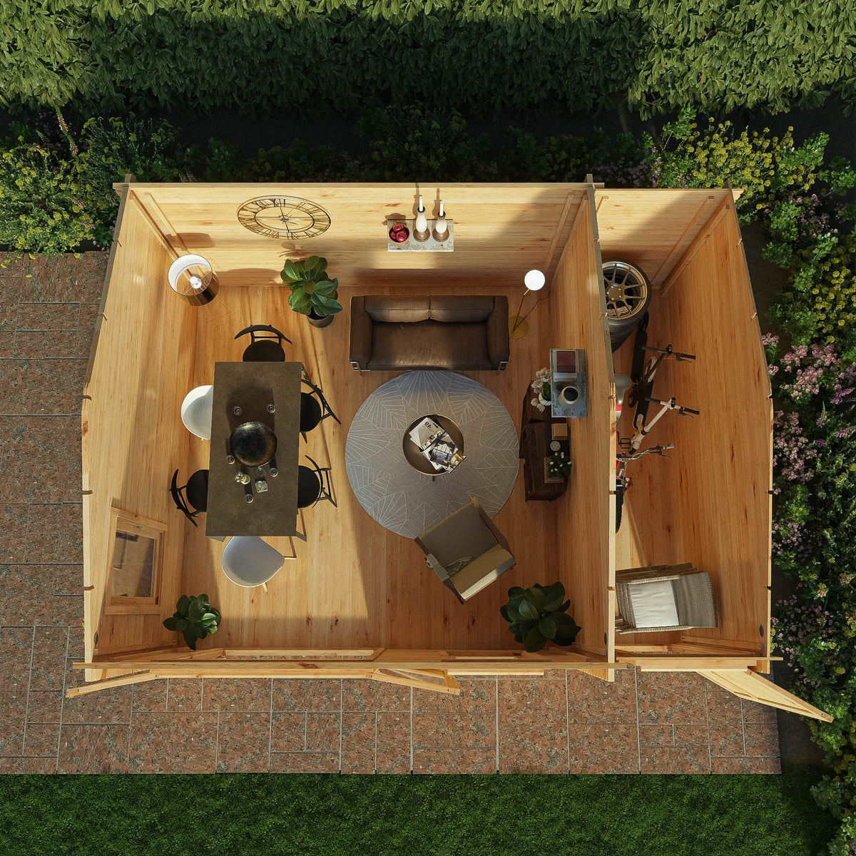 Mercia Elite 13' 7" x 16' 11" Apex Log Cabin - Premium 28mm Cladding Loglap