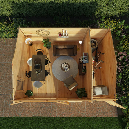 Mercia Elite 13' 7" x 16' 11" Apex Log Cabin - Premium 28mm Cladding Loglap