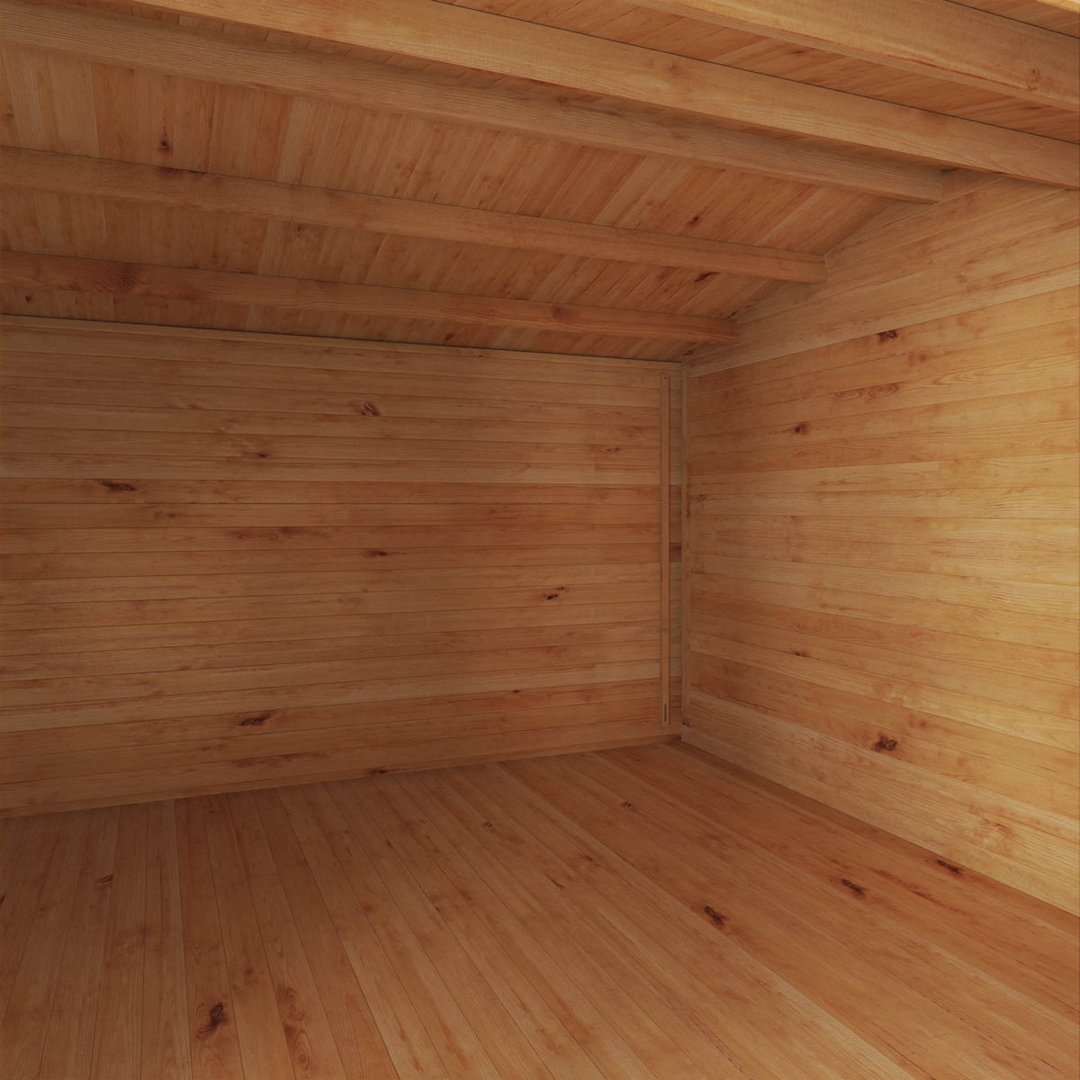 Mercia Studio 13' 7" x 20' 2" Apex Log Cabin - Premium 28mm Cladding Loglap