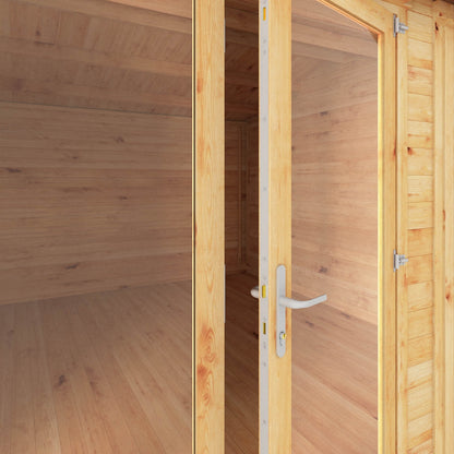 Mercia Studio 13' 7" x 20' 2" Apex Log Cabin - Premium 28mm Cladding Loglap