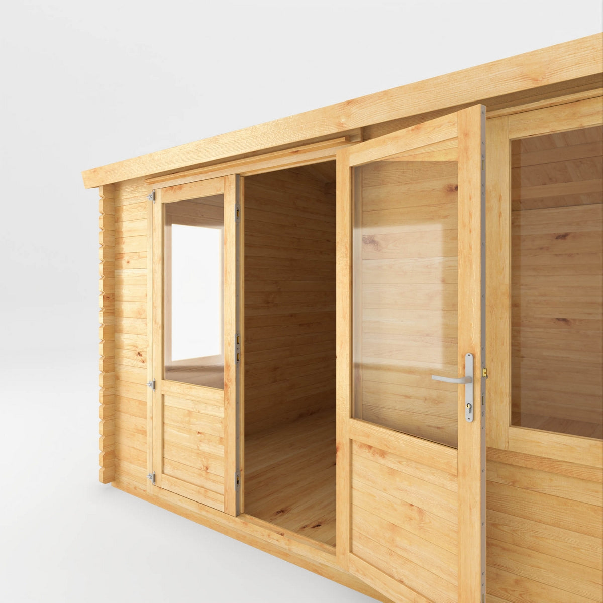 Mercia Elite 13' 7" x 13' 2" Apex Log Cabin - Premium 28mm Cladding Loglap