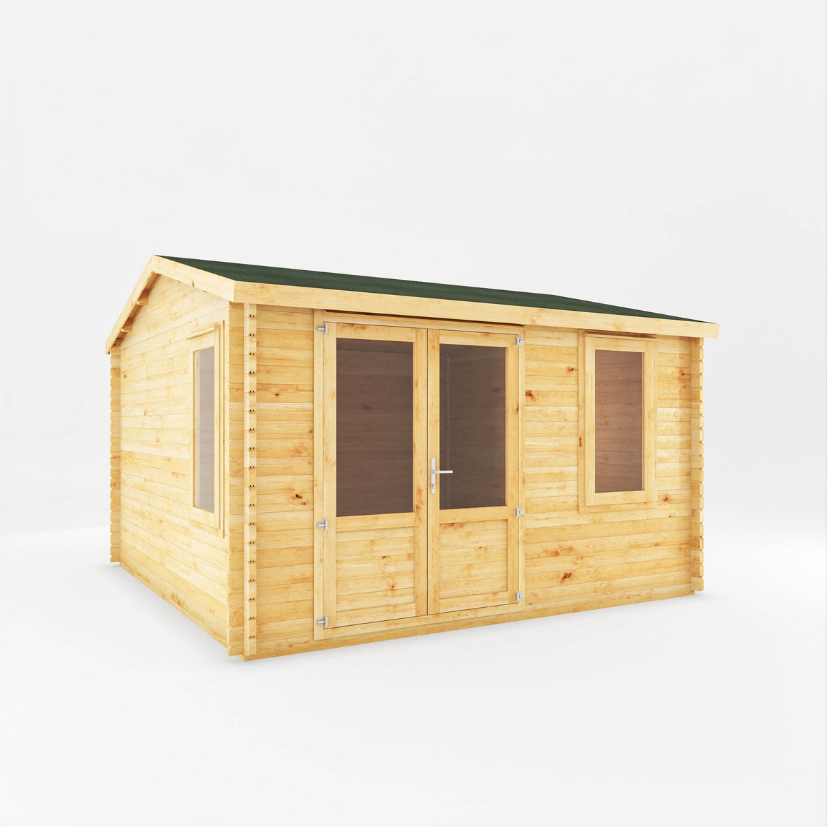 Mercia Elite 13' 7" x 13' 2" Apex Log Cabin - Premium 28mm Cladding Loglap