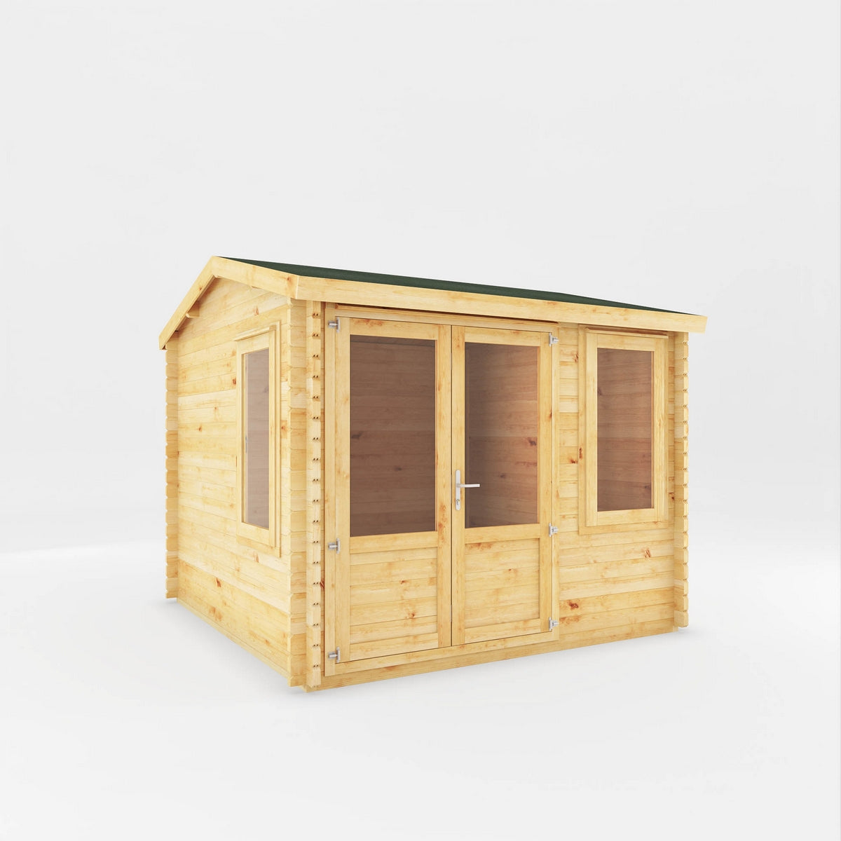 Mercia Elite 10' 3" x 9' 11" Reverse Apex Log Cabin - Premium 34mm Cladding Loglap
