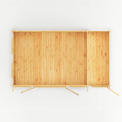 Mercia Studio 10' 11" x 16' 10" Pent Cabin with Shed - Premium 34mm Cladding Loglap