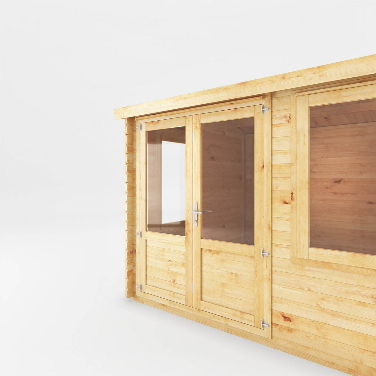 Mercia Elite 10' 3" x 13' 7" Pent Log Cabin - Premium 34mm Cladding Loglap