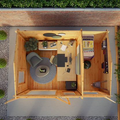 Mercia Elite 10' 3" x 13' 7" Pent Log Cabin - Premium 34mm Cladding Loglap