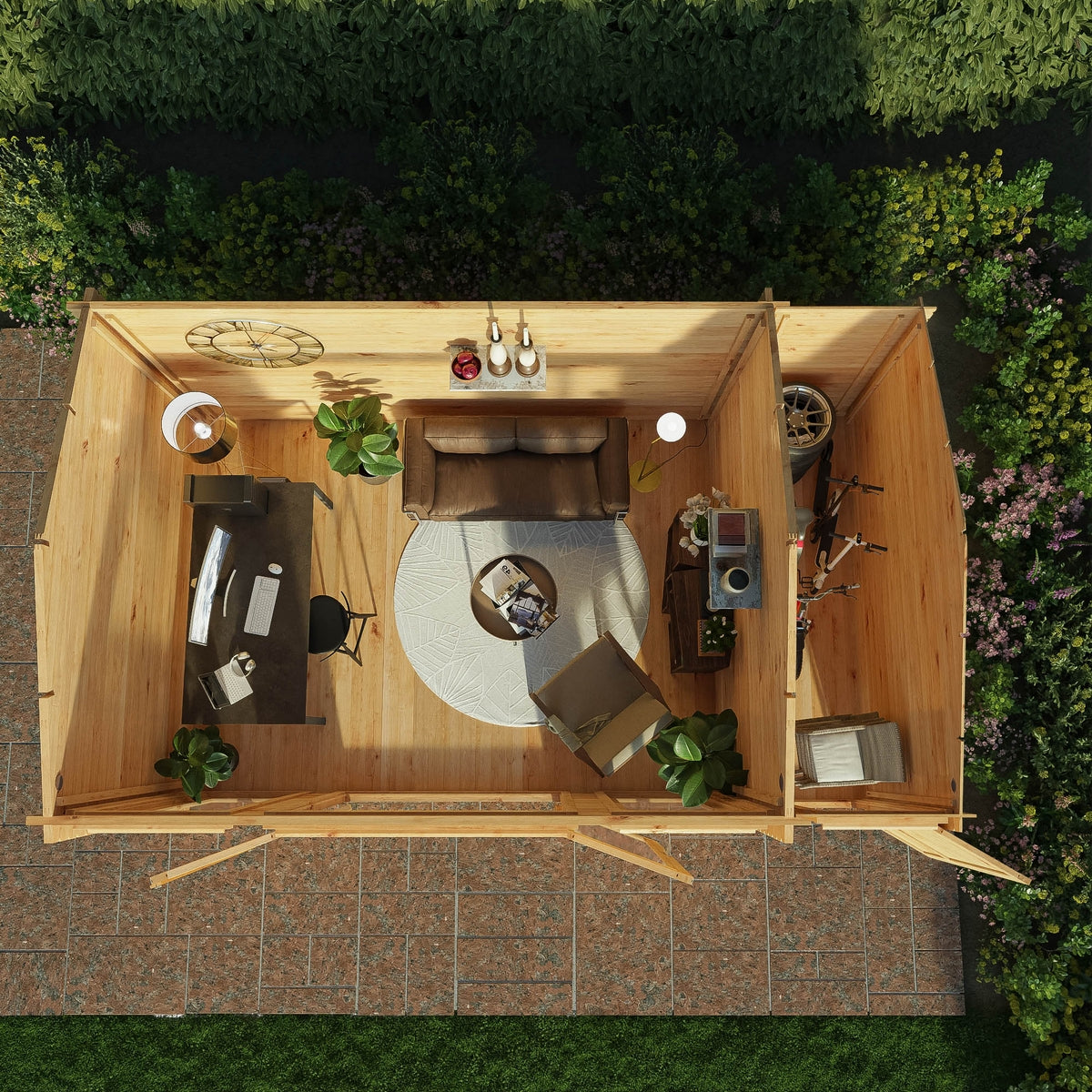 Mercia Studio 10' 3" x 16' 11" Apex Log Cabin - Premium 34mm Cladding Loglap